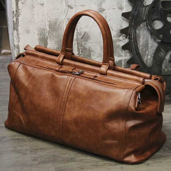 Nowa Duża XL Brązowa Torba Podróżna VINTAGE w Super Cenie - 54CM