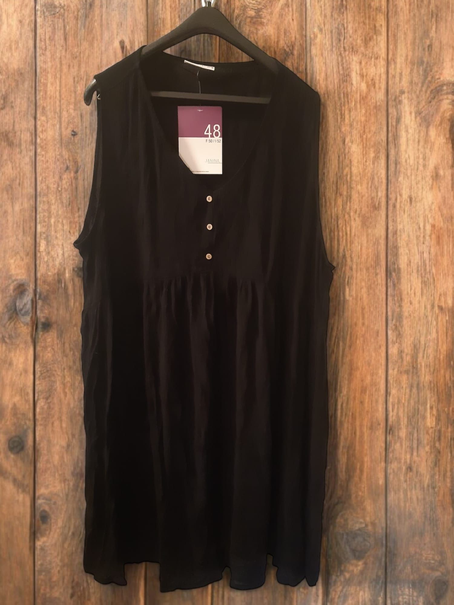 Sukienka lato letnia czarna 48 plus size midi