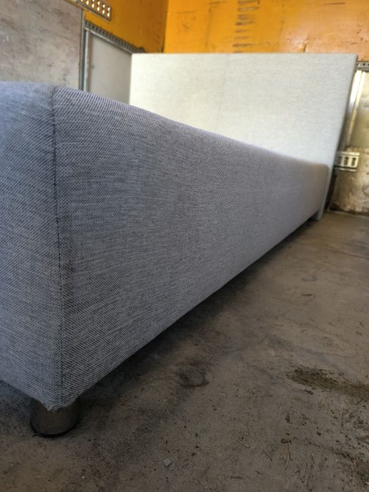 Łóżko kontynentalne 140x200 niemieckie solidne z materacem i topperem