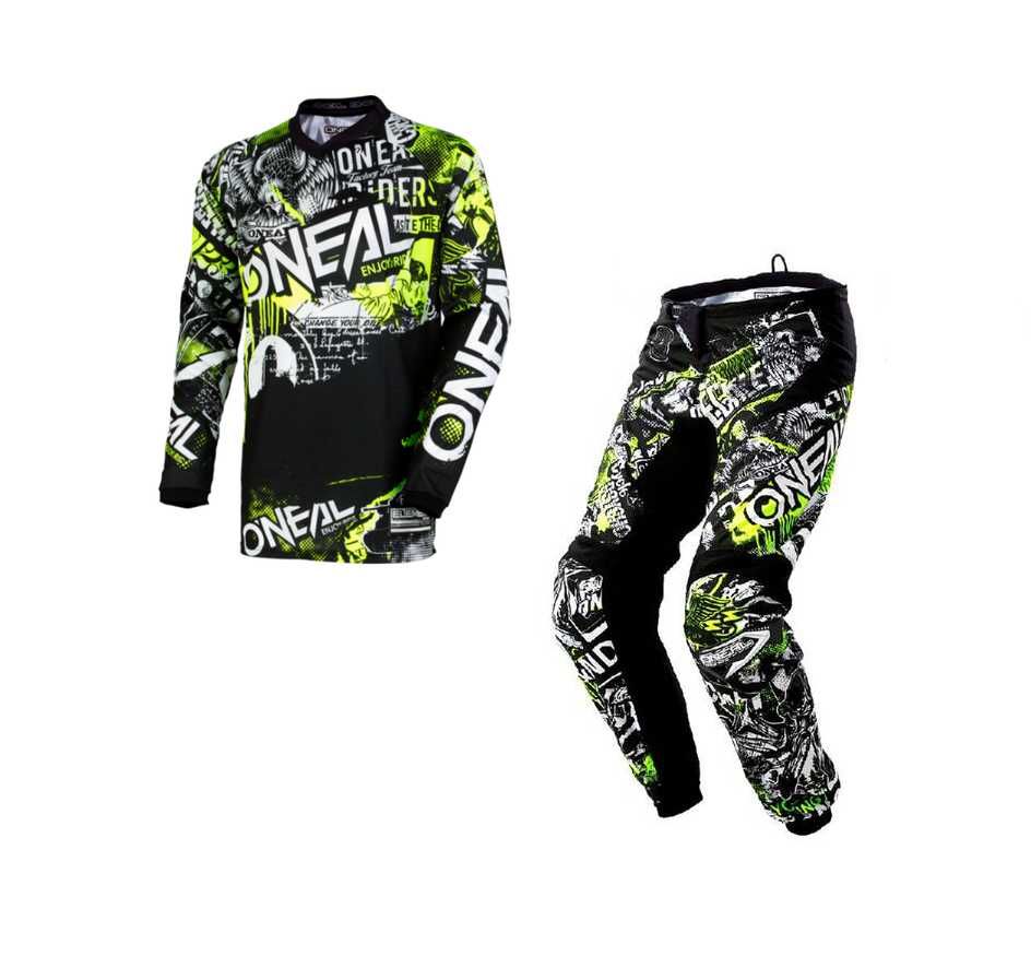Komplet ubrań off road O'NEAL Element Attack Black/Neon Yellow