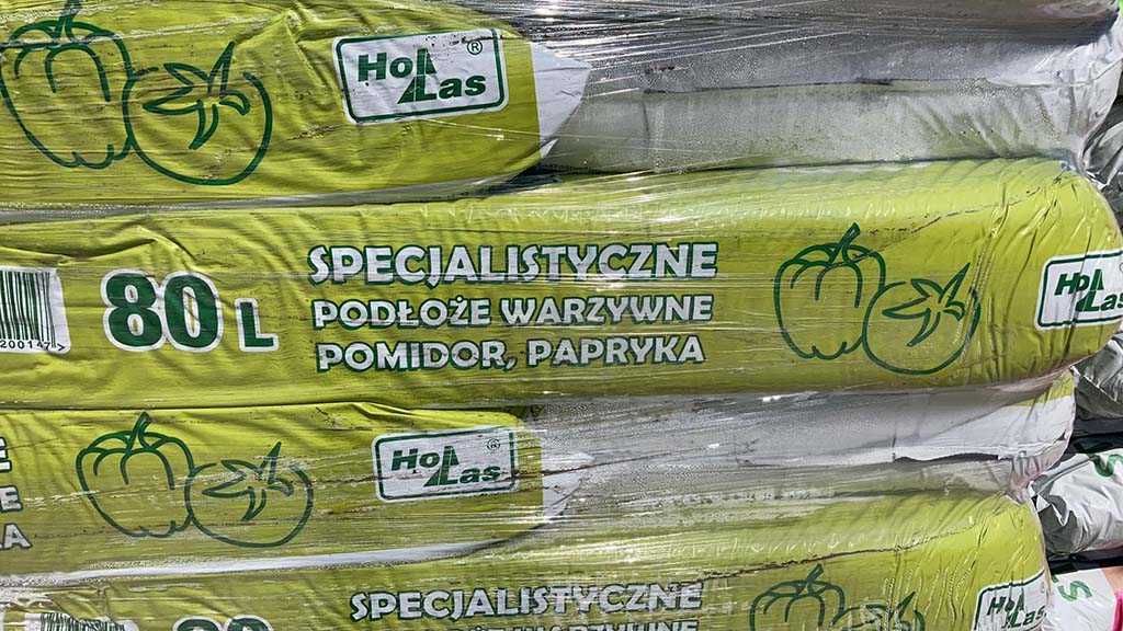 Specjalistyczne podłoże warzywne do pomidorów, papryki Hollas Aura 80L