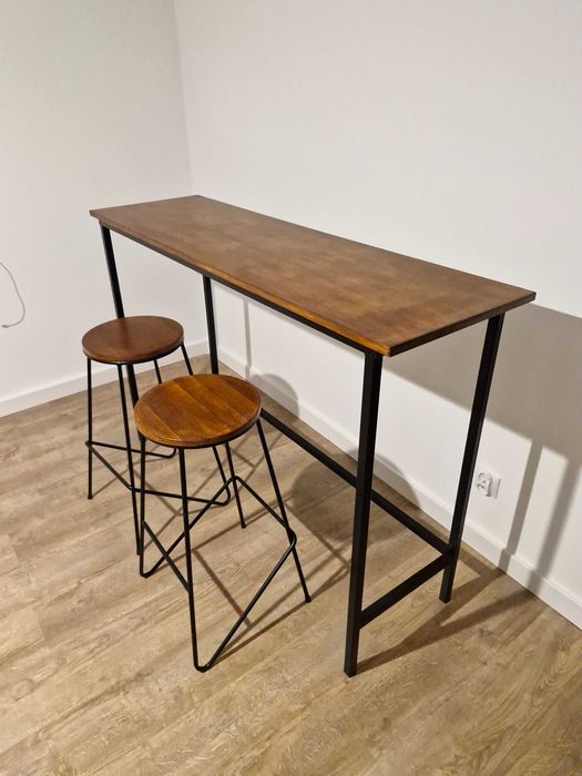 Stół kuchenny barowy + 2 krzesła