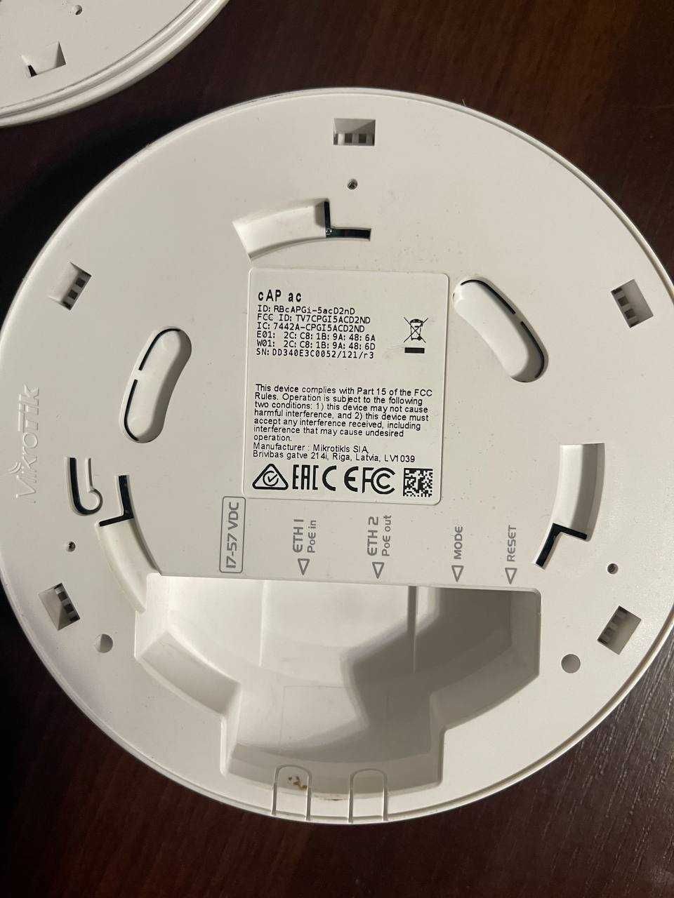 Mikrotik cAP-ac (RBcAPGi-5acD2nD) Стельова Wi-Fi точка доступу
