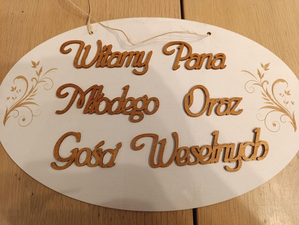 Tablica witamy gości weselnych