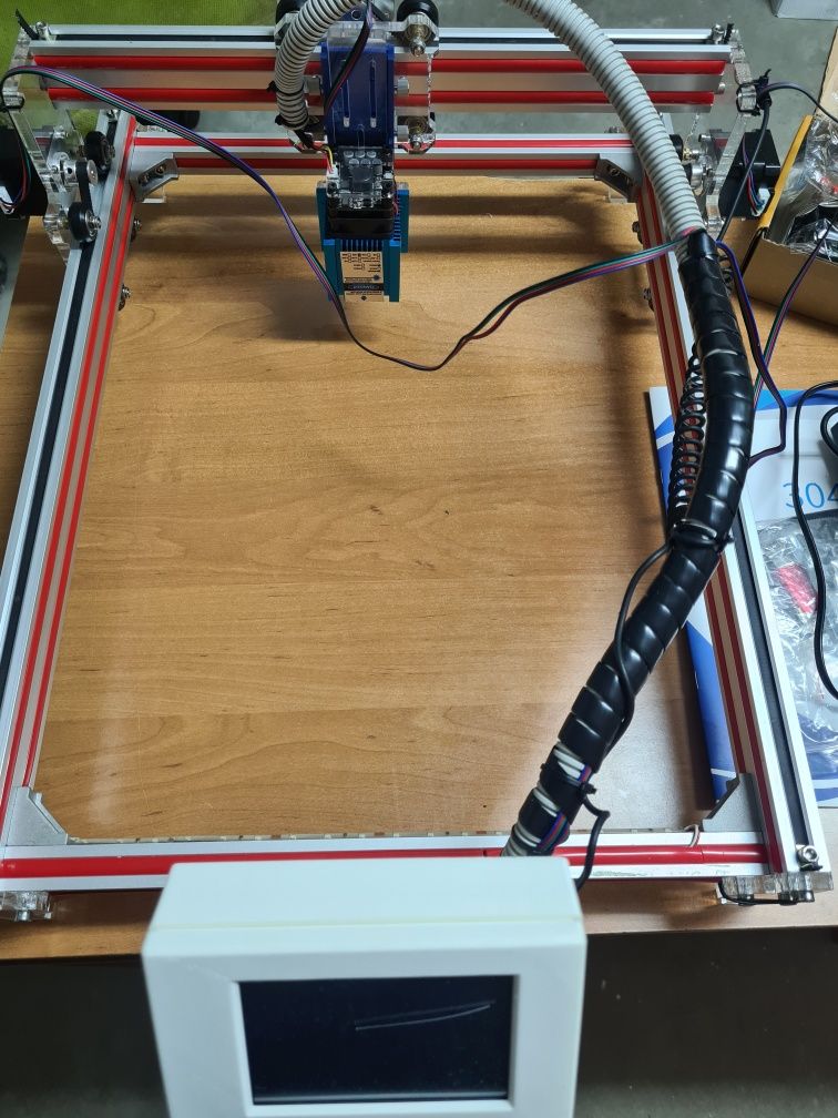 Nowy grawer laserowy grawerka laserowa 40W po modyfikacjach