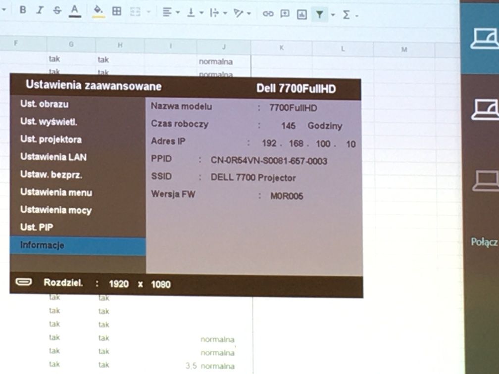 Projektor DELL 7700 FULL HD