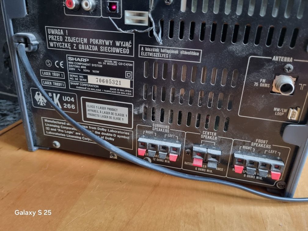 Wieża Sharp cd c 470h + pilot