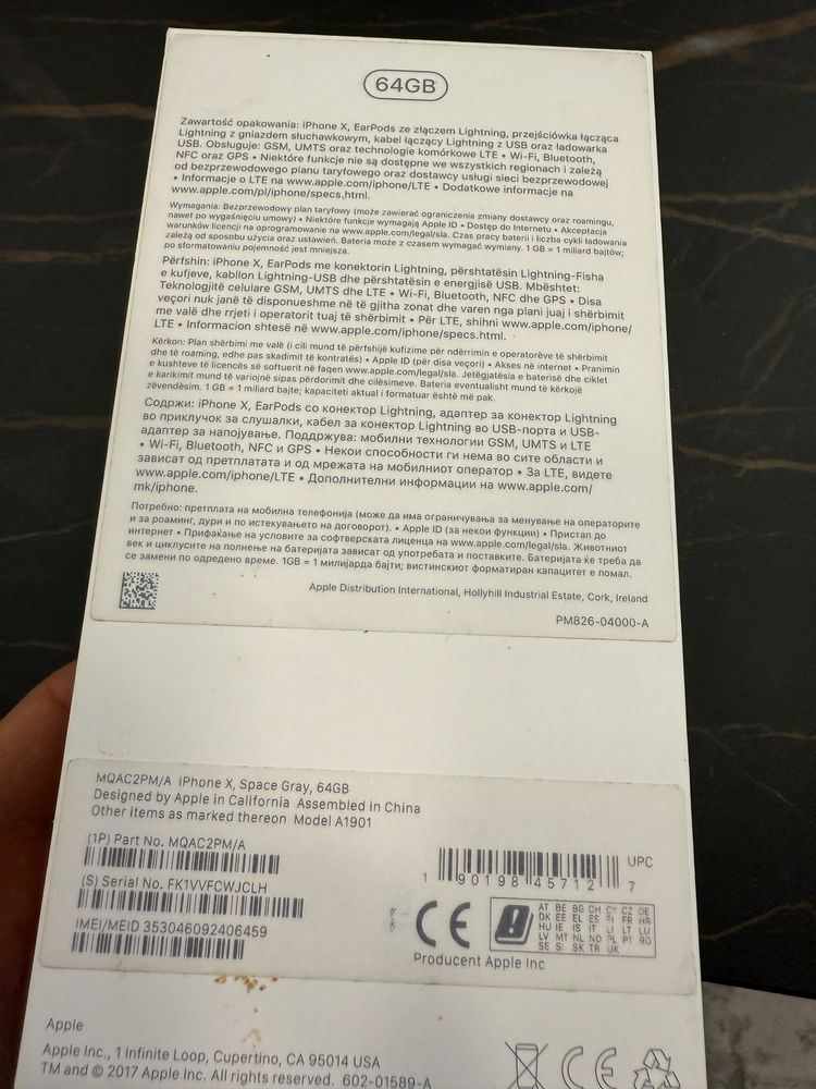 Iphone X komplet igla full set pudelko sprawny
