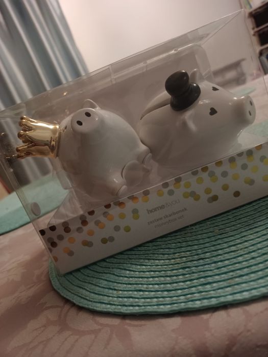 Home&you zestaw skarbonek mąż i żona na prezent pary świnka skarbonka