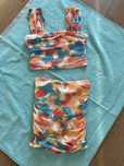 Conjunto saia e top colorido