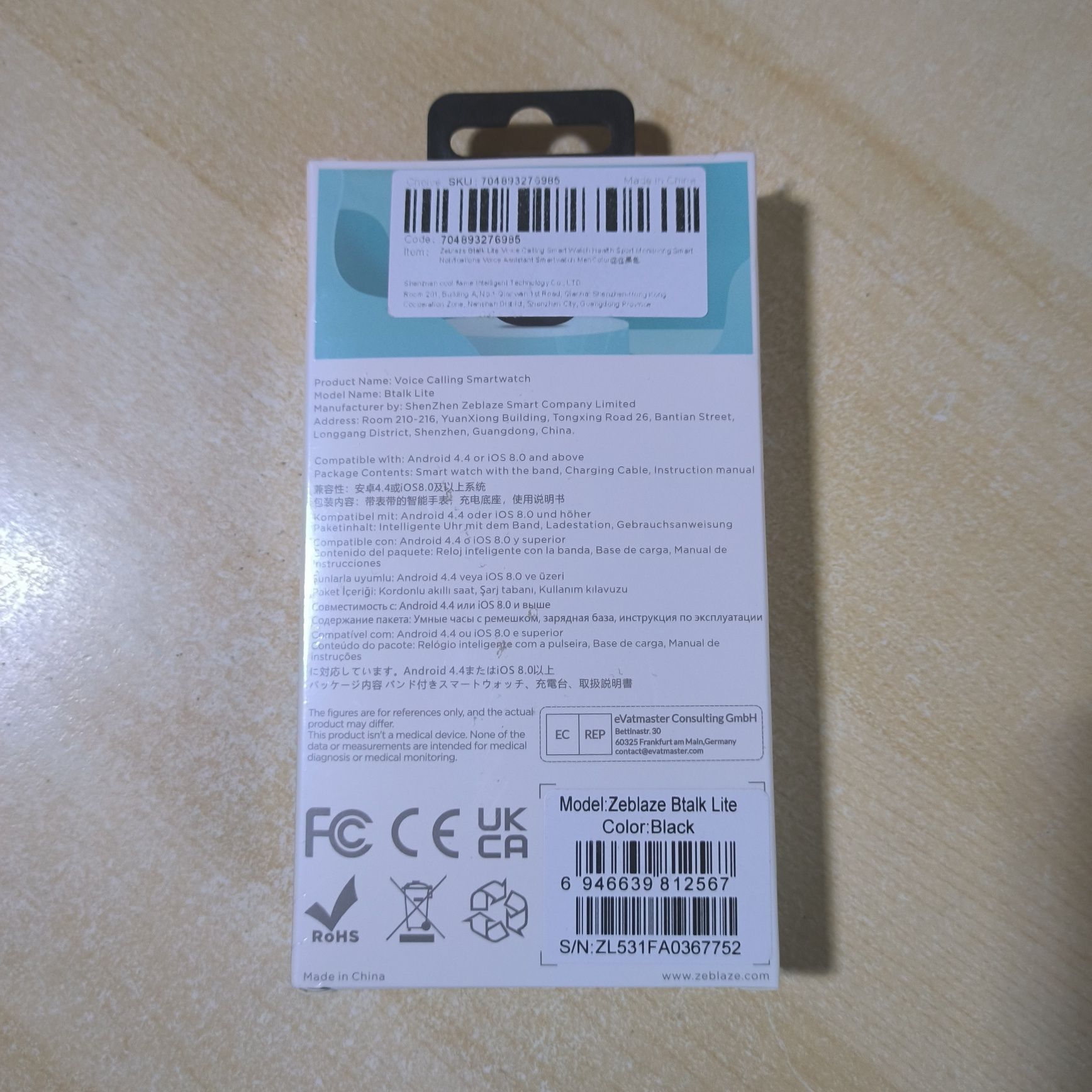 Inteligentny Smarwatch Zeblaze Btalk
