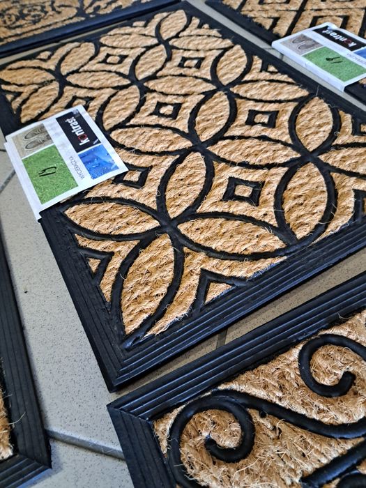 Wycieraczka kokosowa z gumą 40x60 różne wzory mocna twarda