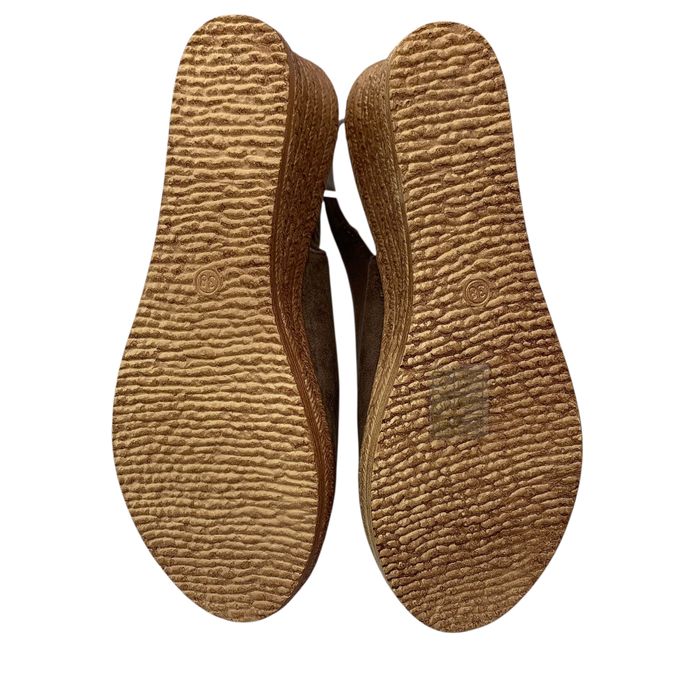 Sandały damskie na koturnie brązowe espadryle 39 Ellen cappuccino