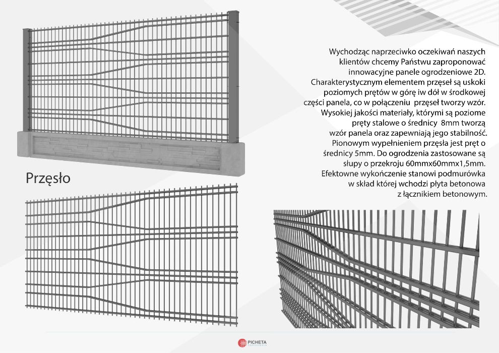 Panele ogrodzeniowe 2D Ogrodzenia panelowe ozdobne