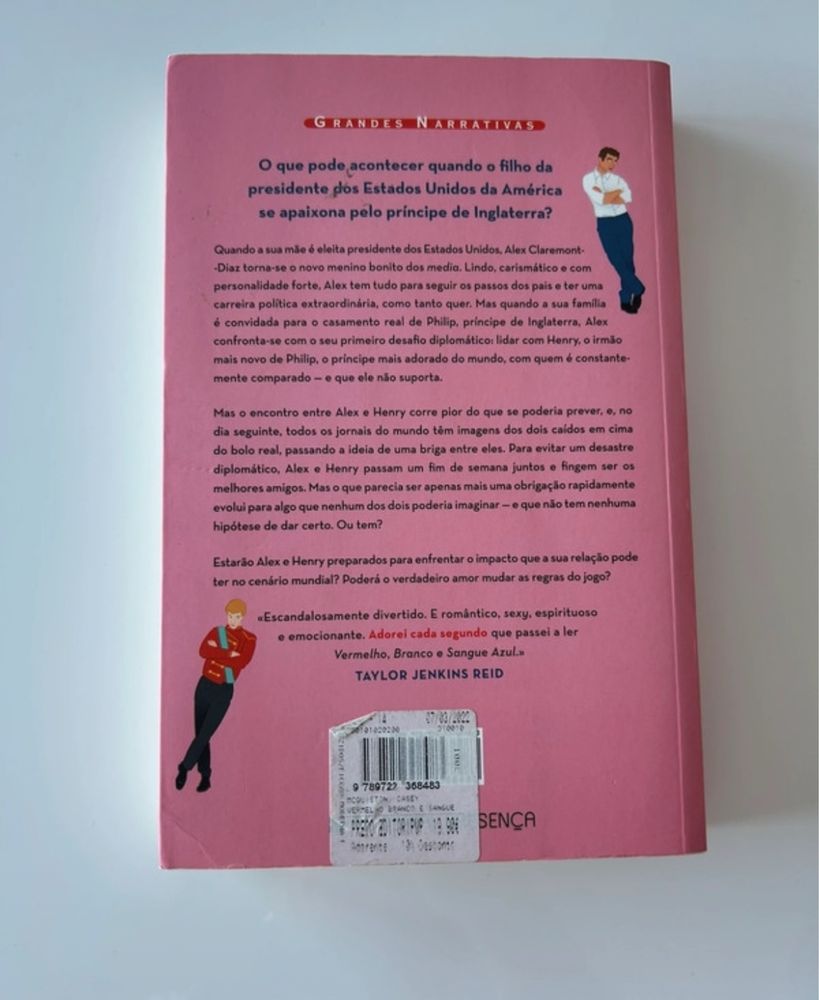 Livro “ Vermelho, Branco e Sangue Azul