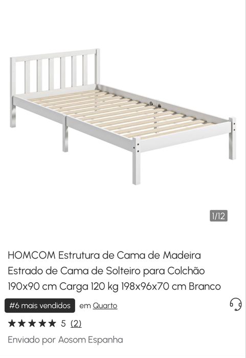 Cama de criança/solteiro 198x96x70 cm