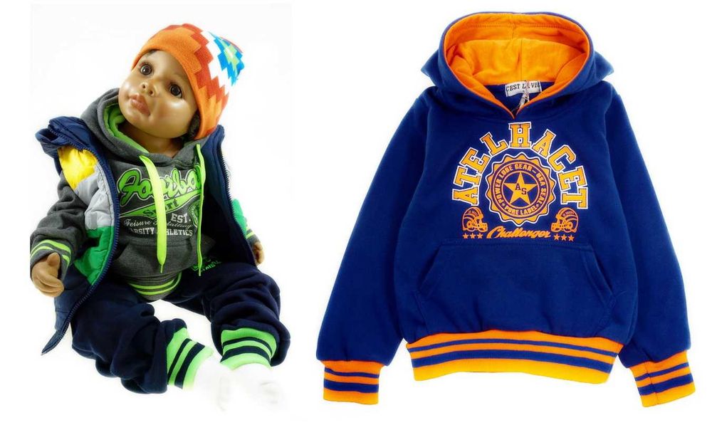 116 - BLUZA z kapturem Kangurka ciepłą dla chłopca  N157