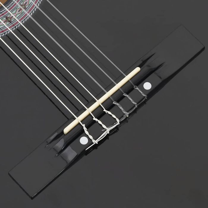 Gitara Klasyczna Z Wycięciem, 6 Strun, Czarna, 38"