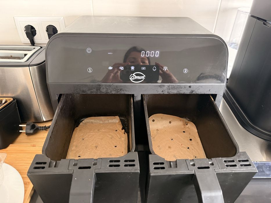 Air Fryer com 2 cubas usada mas como nova