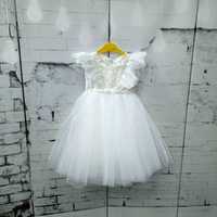 Розкішна біла сукня на випуск садочок випускний  плаття пишне біле 5-6