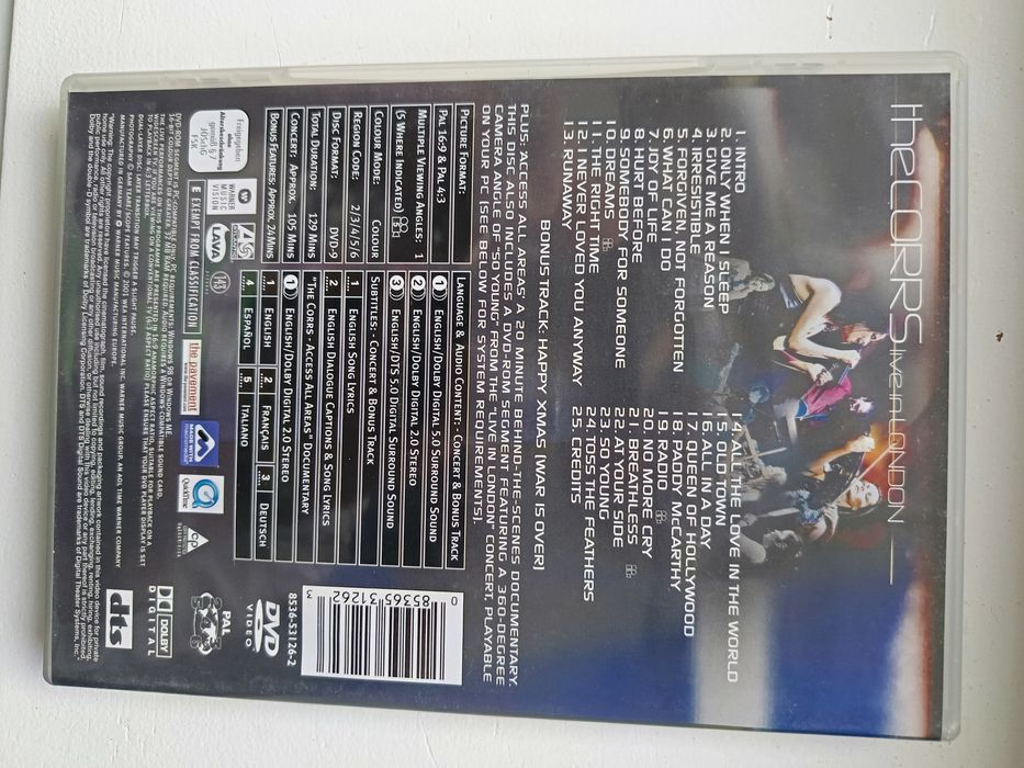 DVD musical  The corrs