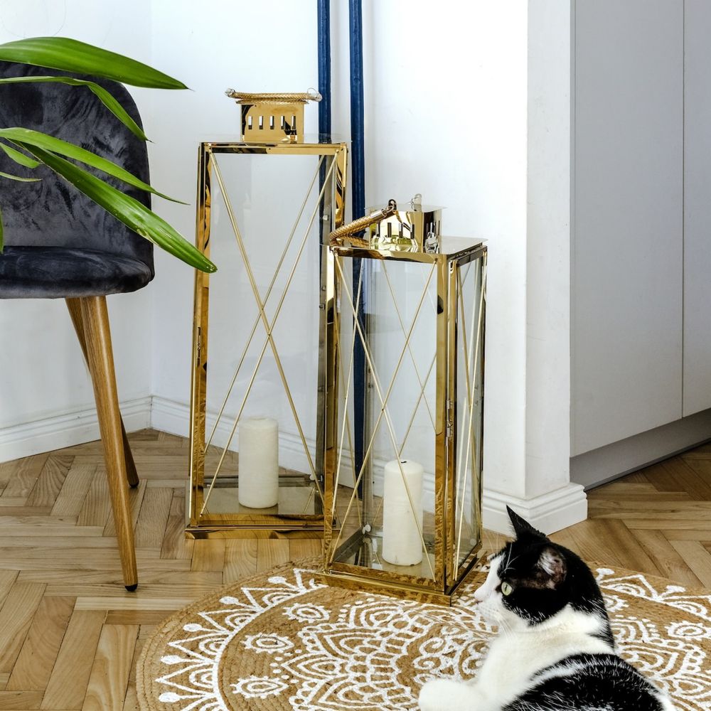 Dwa duże lampiony 70cm Home&you złote