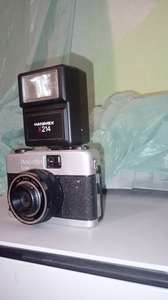 Beirette K100 + lampa Hanimex X214