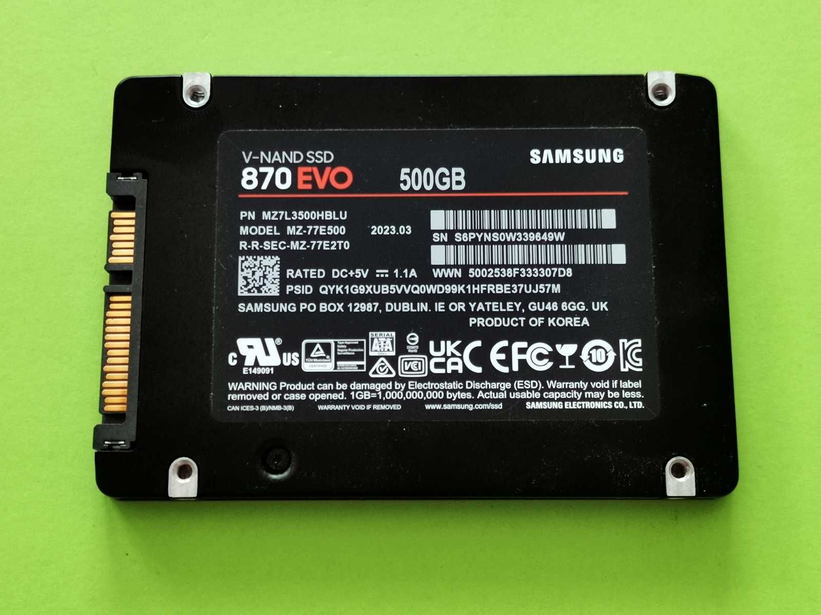 SSD 500GB Samsung 870 EvO