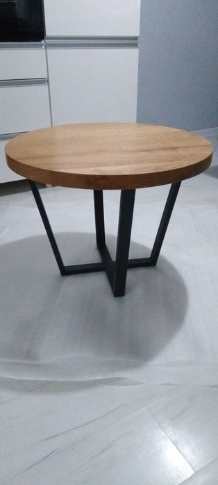 Stolik kawowy okrągły loft Fi60cm