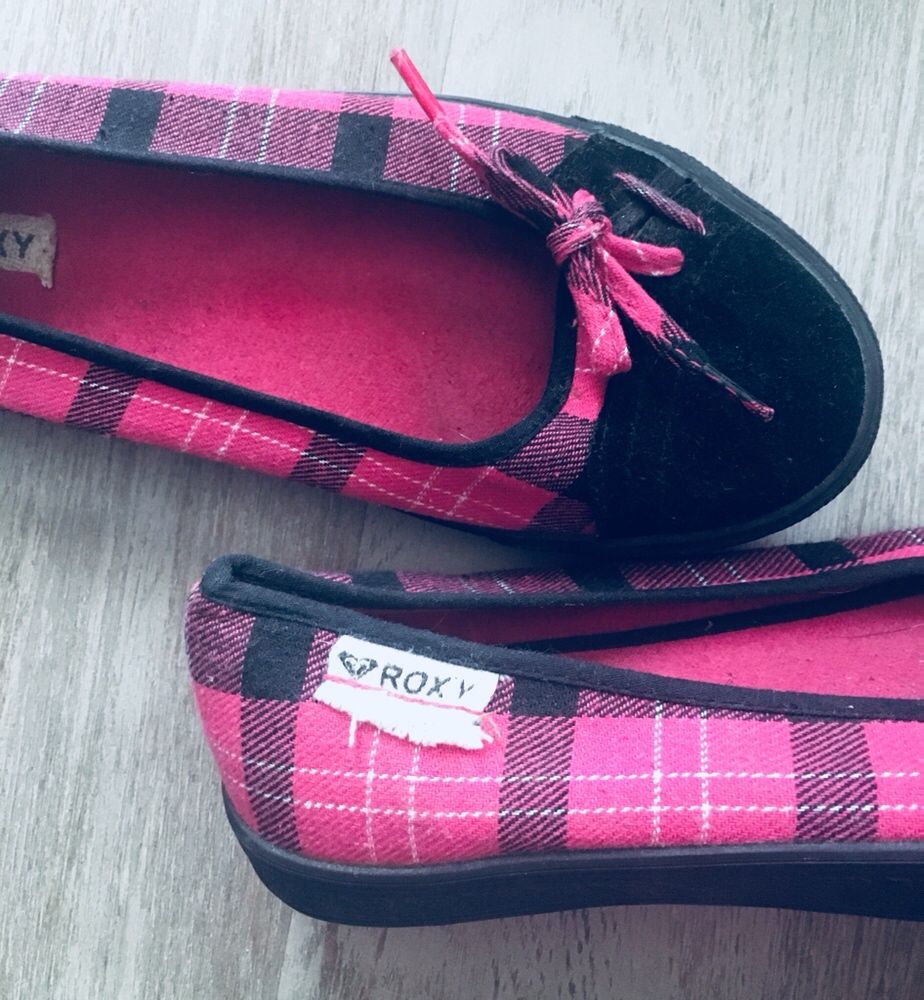 Roxy balerinki 38 skórzane różowe buty klapki tenisowki