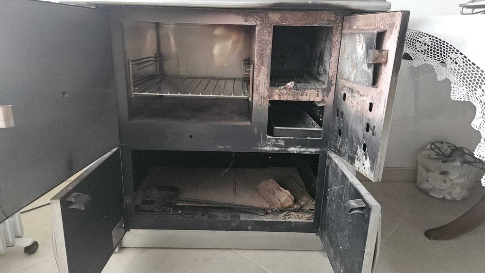 Fogão a lenha em inox