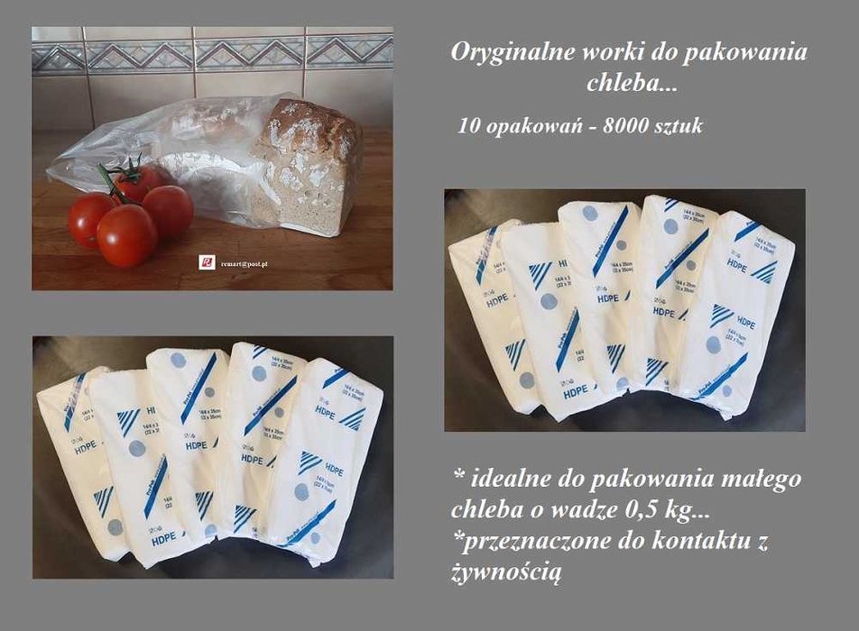 woreczki chlebowe 14/35 8000 sztuk