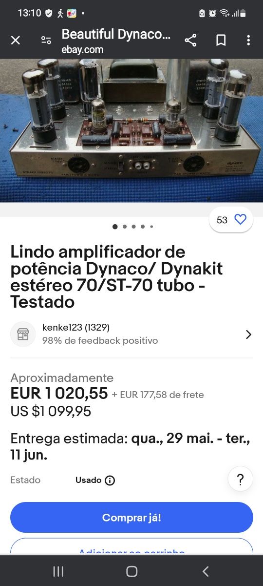 Amp dinaco  a valvulas  vintage