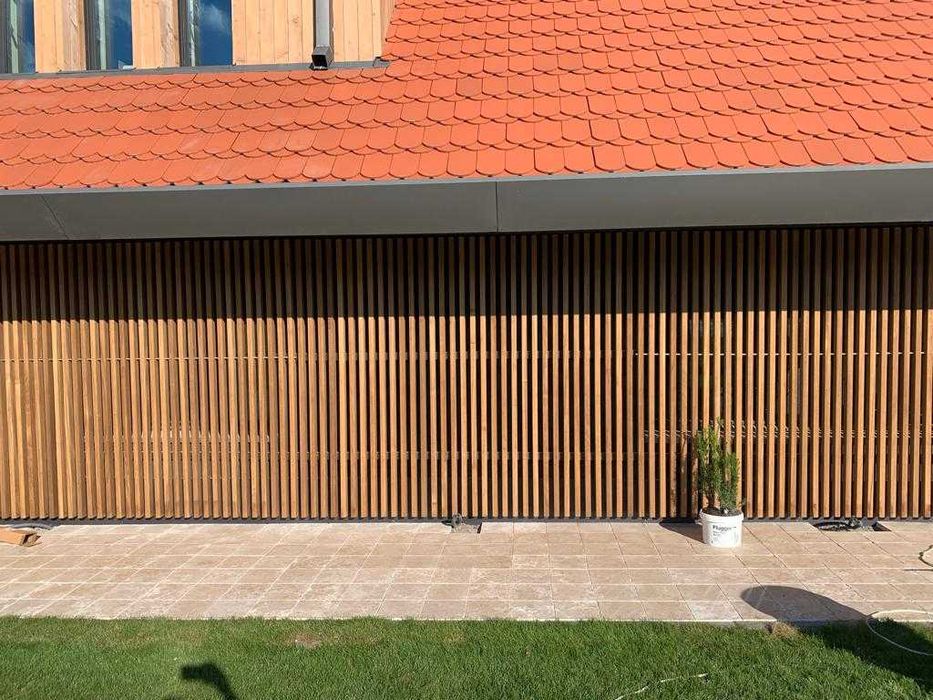 Deska elewacyjna elewacja Kantówka Lamela Thermo Ayous (Abachi) 40x40