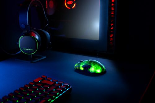 Myszka Bezprzewodowa Półprzeźroczysta Rgb Komputerowa Dla Graczy -Out