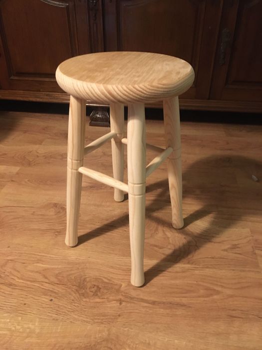 Banco redondo madeira 50 cm