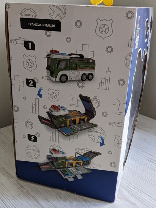 Паркінг Ігровий набір Lunatik Вантажівка гараж трансформер Поліція