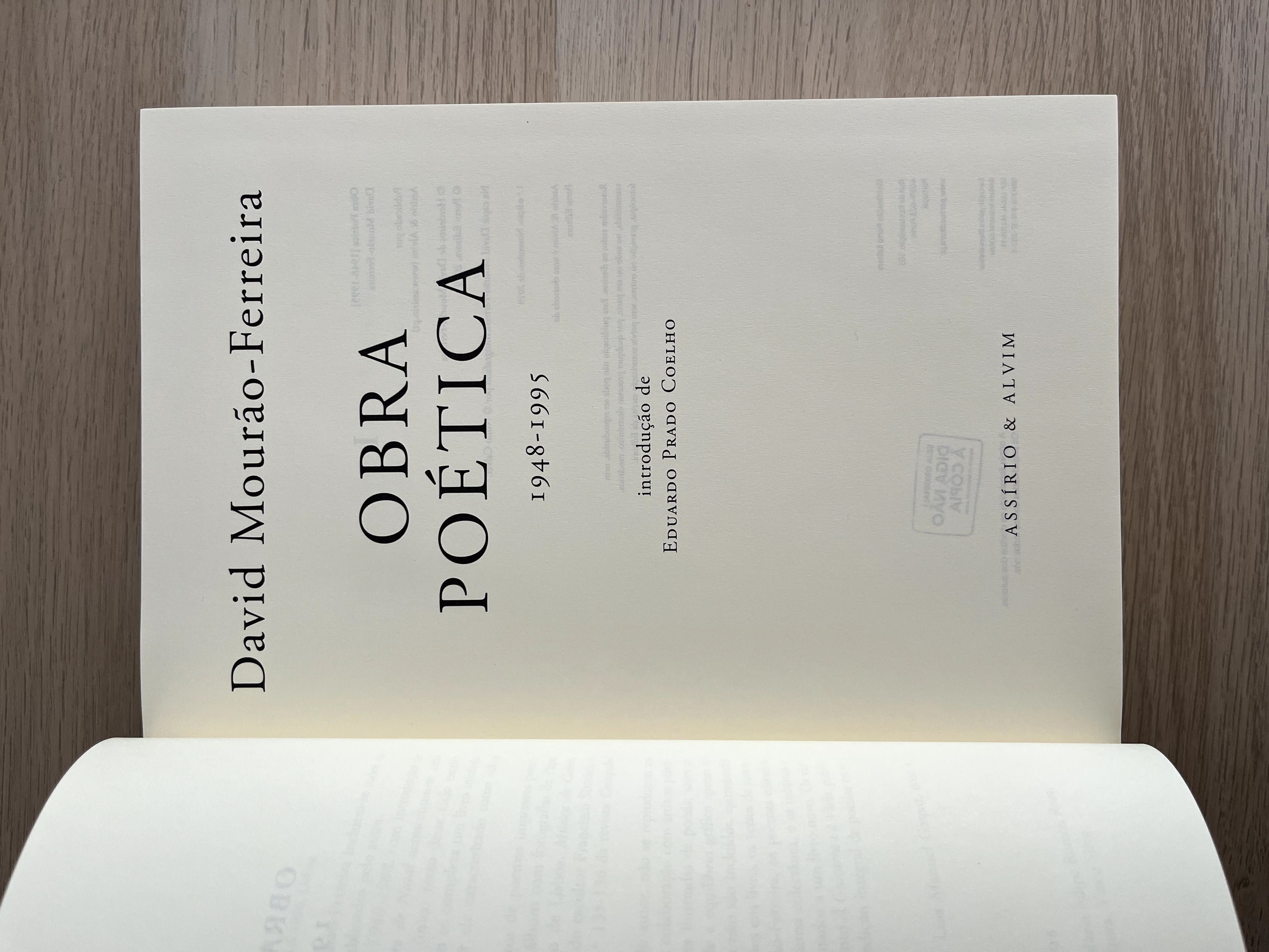 Livro Obra Poética David Mourão-Ferreira