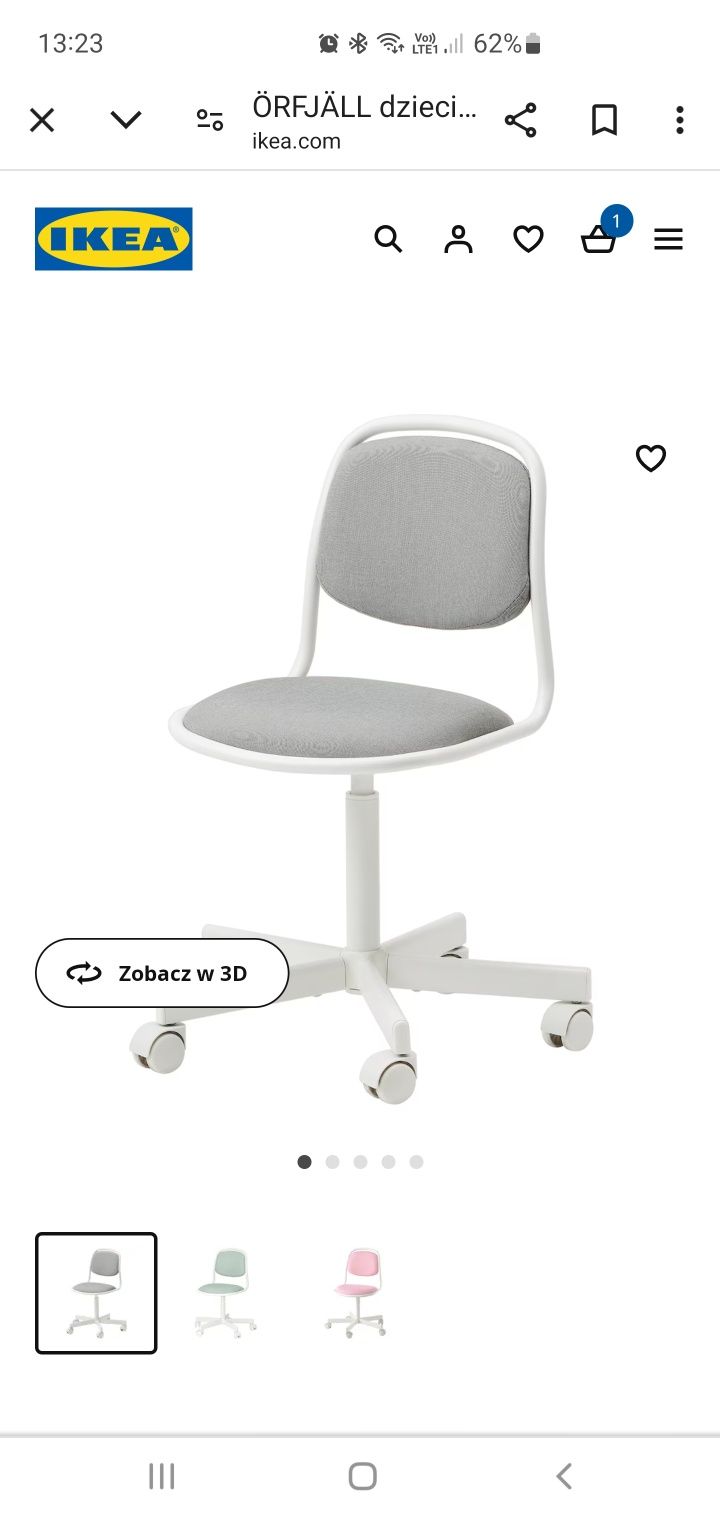 2 Krzesła ikea obrotowe krzesło