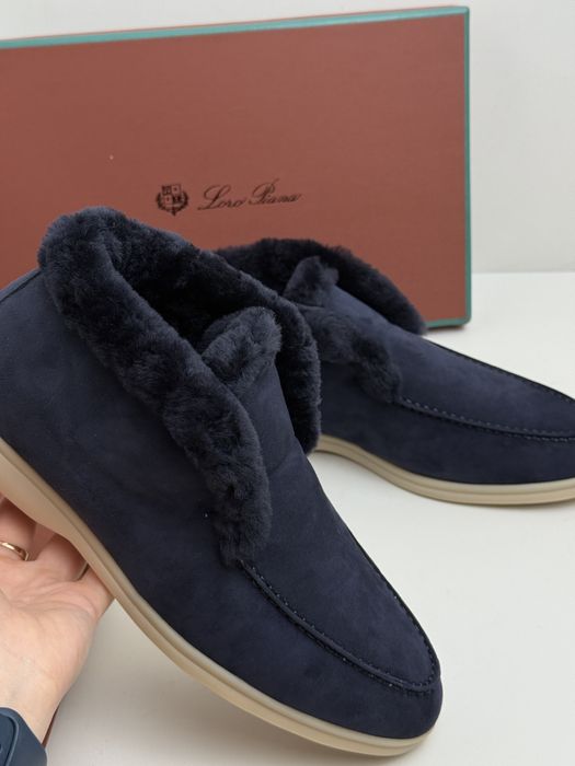 Лофери лоро піана LORO PIANA зимові замшеві утеплені