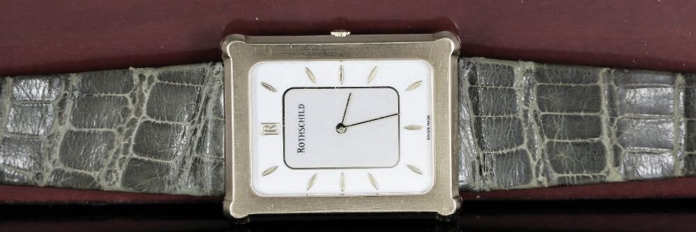 Relógio de PLATINA marca Rothschild como novo com certificado
