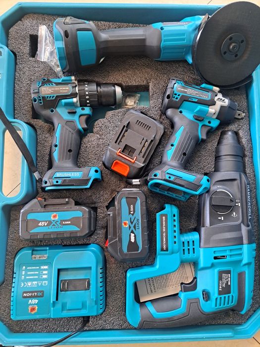 Zes1taw  4 elektronarzędzi  akumulatorowych  3x aku 6ah wyprzedaż prze