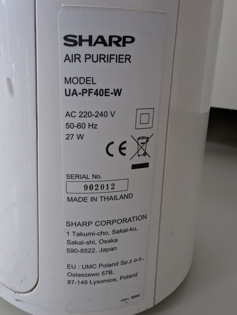 Oczyszczacz powietrza Sharp UA-PF40E-W