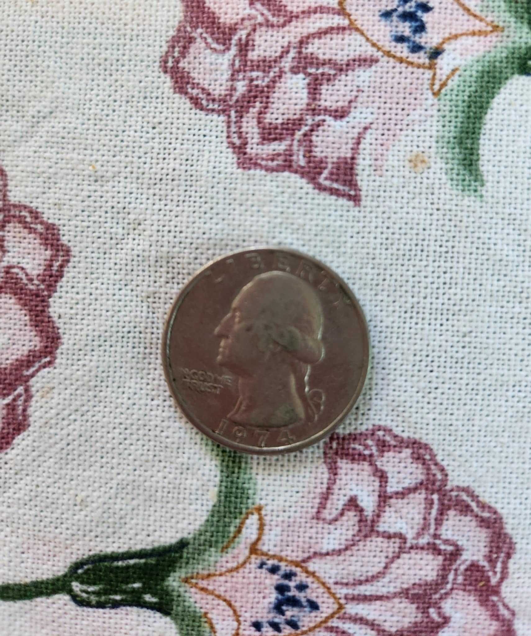 Moeda rara 1/4 Dólar Washington 1974