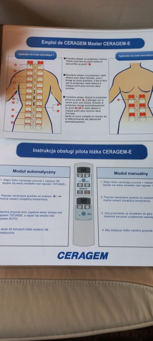 Łóżko masujące rehabilitacyjne CERAGEM