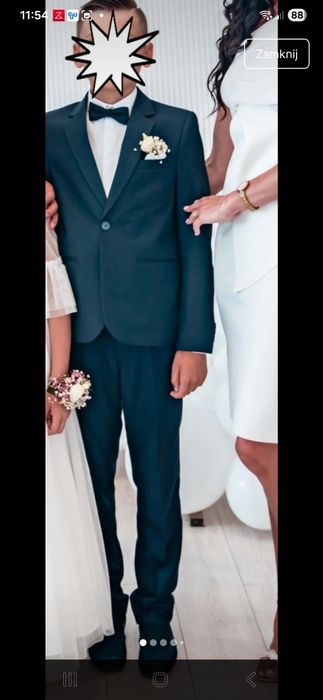 Garnitur komunijny granatowy standar 146