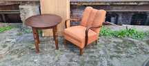 stolik z fotelem art deco