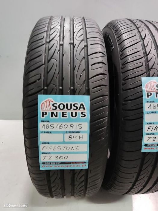 2 pneus semi novos 185-60r15 firestone - oferta dos portes
