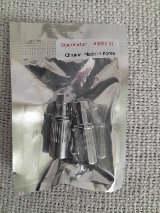 Chromowane trzpienie, kołki, śruby do mostka gitary Made in KOREA