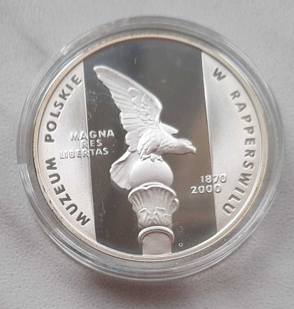 Srebrna moneta  10 złotych z 2000 roku - Muzeum w Rapperswilu